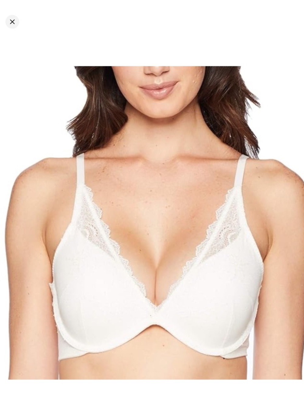Spanx Undie-Tectable Push-up plunge bra Powder white color Size 38DD / 38E